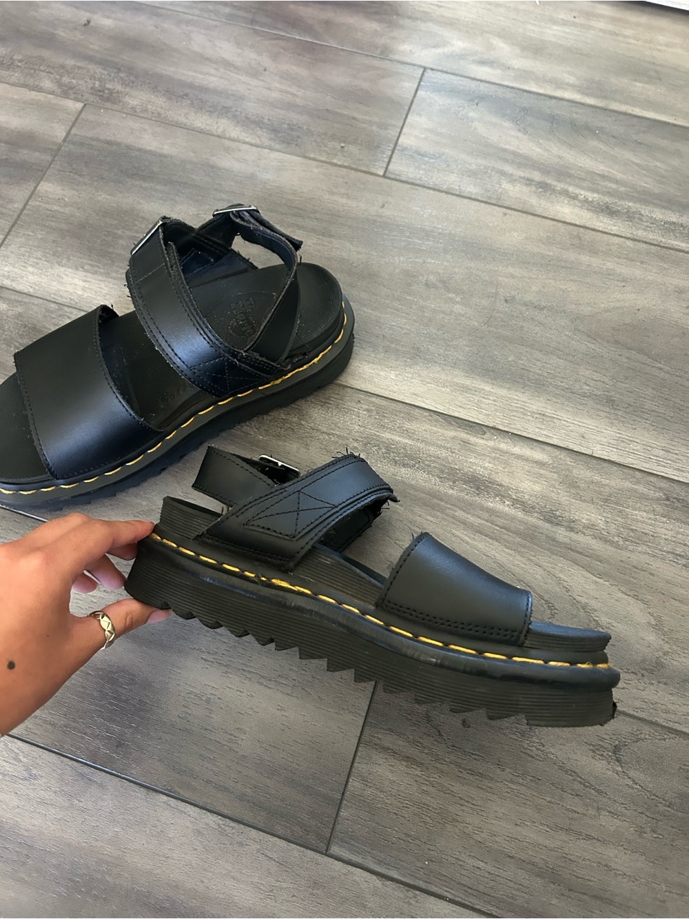 Doc Marten Black Sandals